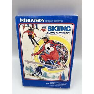 Skiing By Mattel Electronics Intellivision Game, Box, & Manual